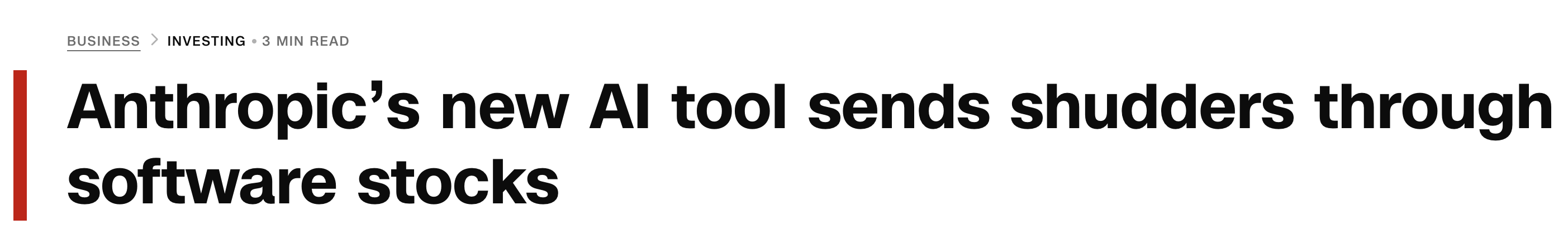 Anthropic's new AI tool sends shudders through software stocks
